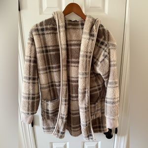 Super Soft Koolaburra by UGG Hooded Jacket/Cardigan Plaid - XS